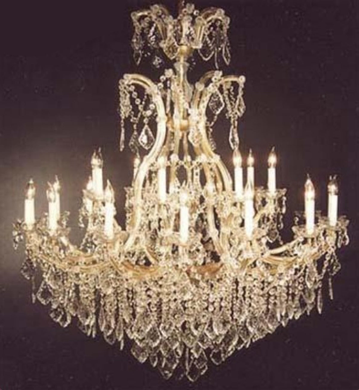 Maria teresa chandeliers antique swarovski crystal vintage Height 52 inches, Width 46 inches