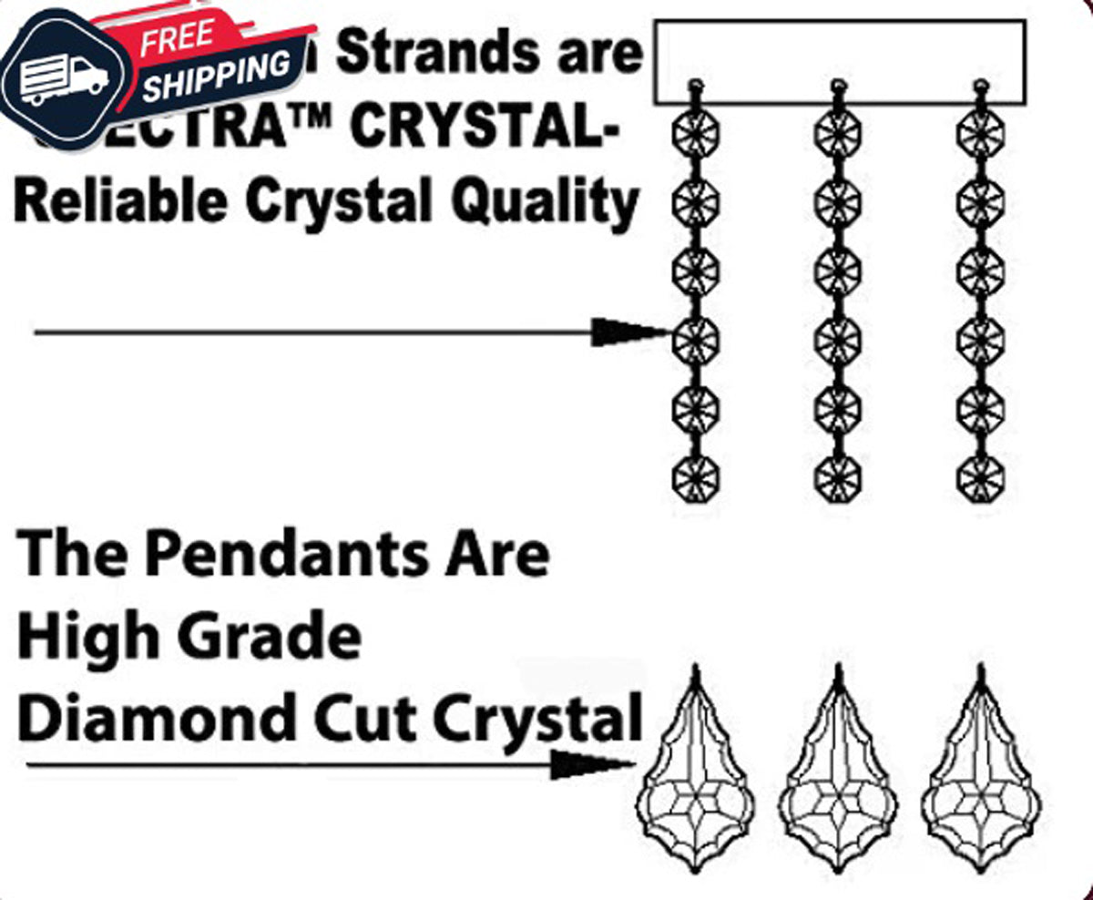 Maria teresa chandeliers antique swarovski crystal vintage Height 52 inches, Width 46 inches