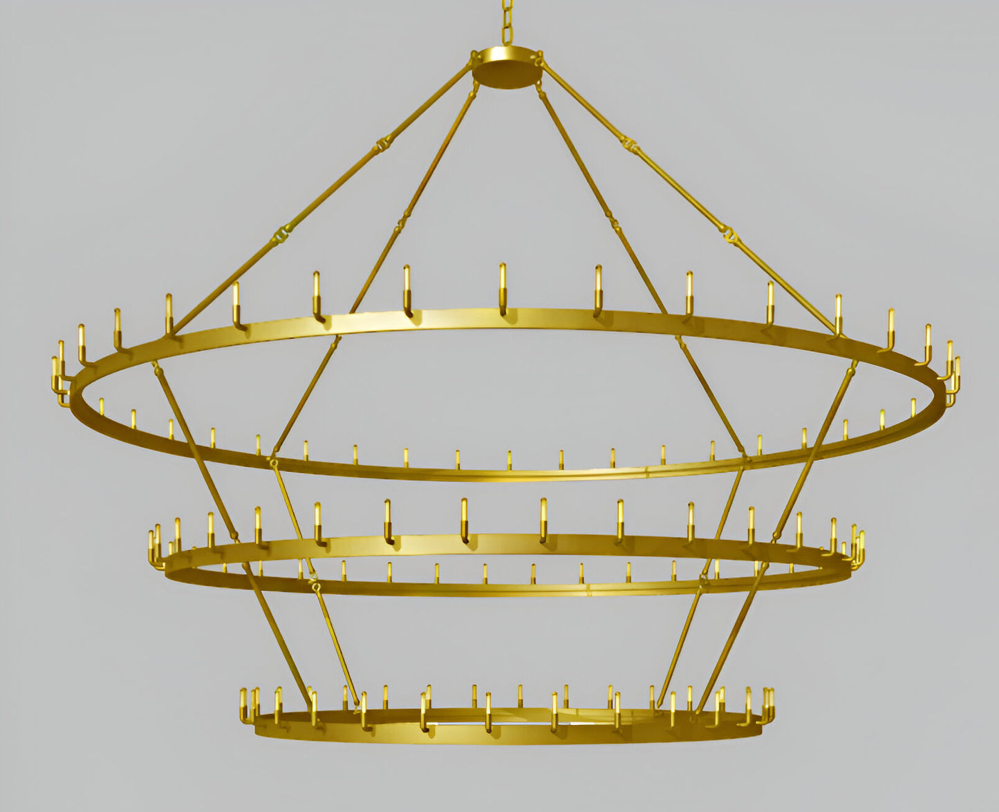 Wrought Iron Vintage Barn Metal Castile Three Tier Chandelier Chandeliers Industrial Loft Rustic Lighting