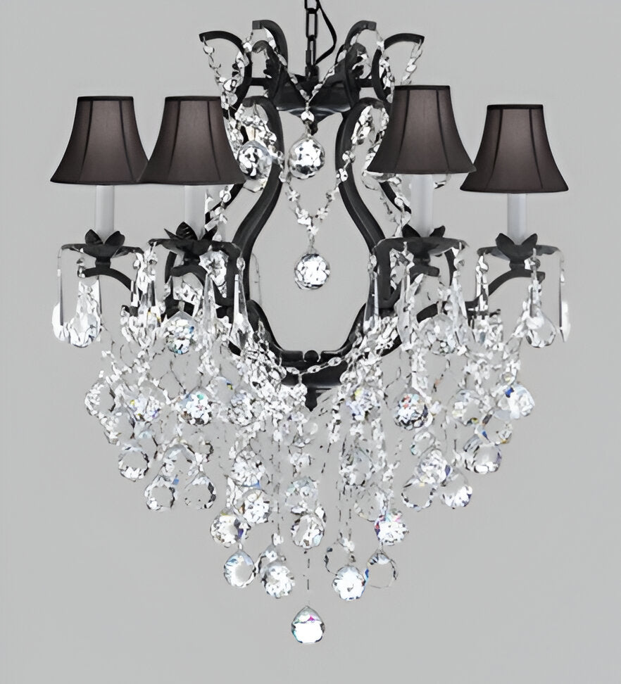 This beautiful Chandelier is trimmed with SPECTRA(tm) CRYSTAL 
