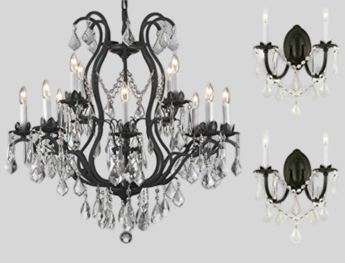 Wrought Iron Crystal Lighting Chandeliers 