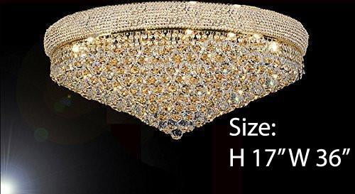Empire Crystal Flush Chandelier Family Room Entryway Foyer Dining