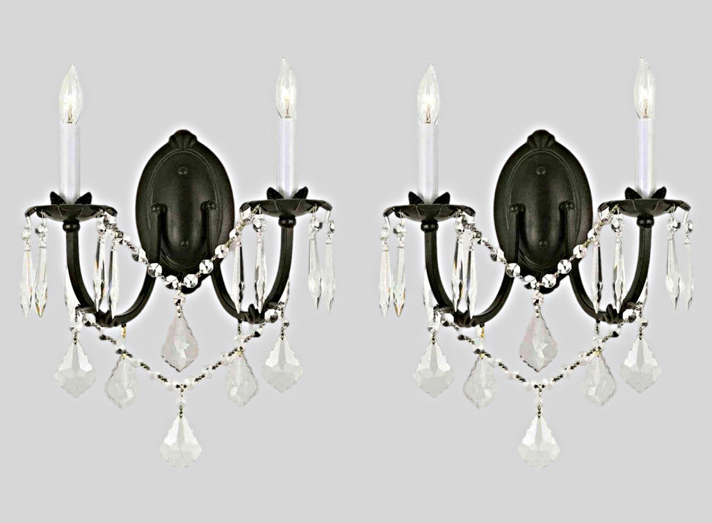 Wrought Iron Wall Sconce Crystal Wall Sconces Lighting