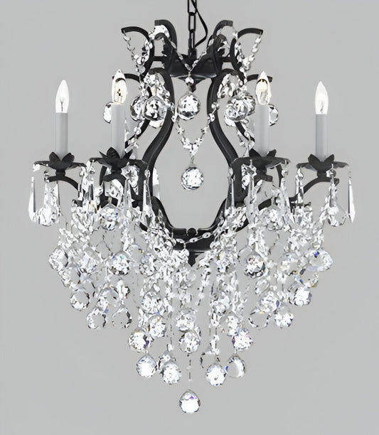 Wrought Iron Empress Crystal (Tm) Chandelier Lighting