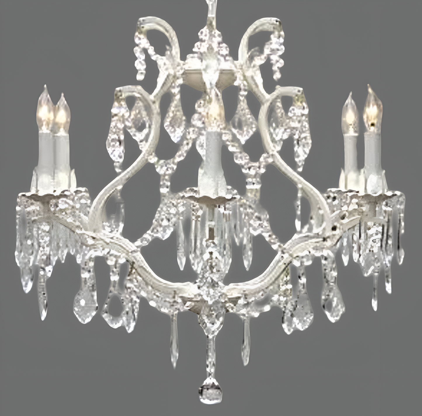 This beautiful Chandelier is trimmed with Empress Crystal(TM)