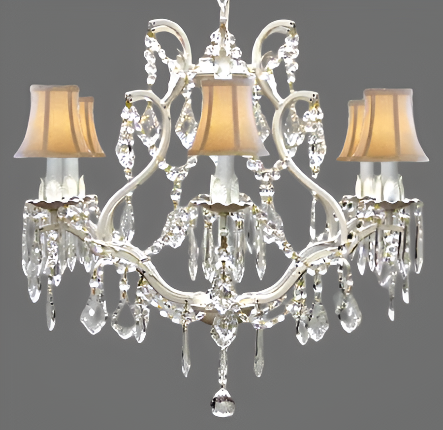 This beautiful Chandelier is trimmed with SPECTRA(tm) CRYSTAL Reliable crystal quality by Swarovski!