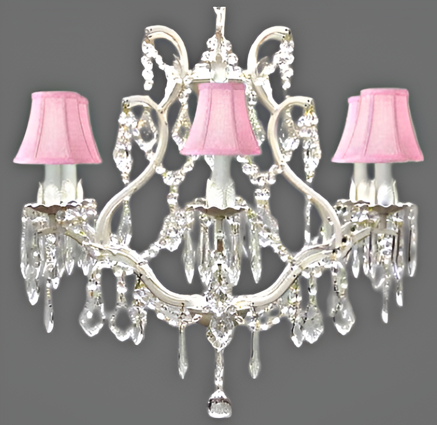 This beautiful Chandelier is trimmed with Empress Crystal(TM)