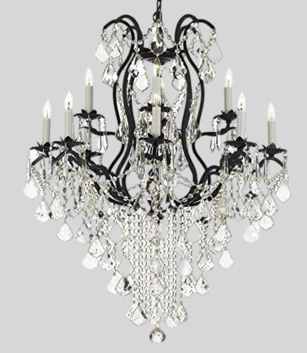 Wrought Iron Chandeliers Lighting Spectra (Tm) Crystal- Crystal Quality Swarovski