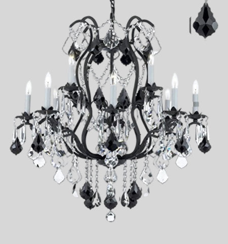 Wrought Iron Crystal Chandelier Lighting Chandeliers