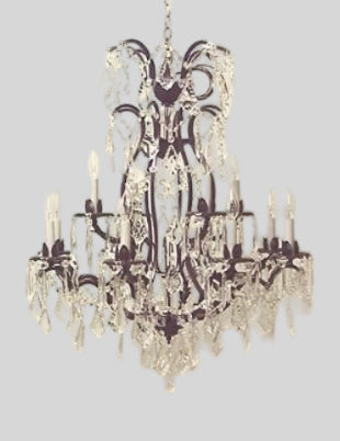  Wrought Iron Crystal Chandelier W/Swarovski Crystal