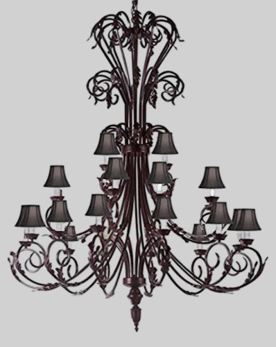 Large Foyer / Entryway Wrought Iron Chandelier