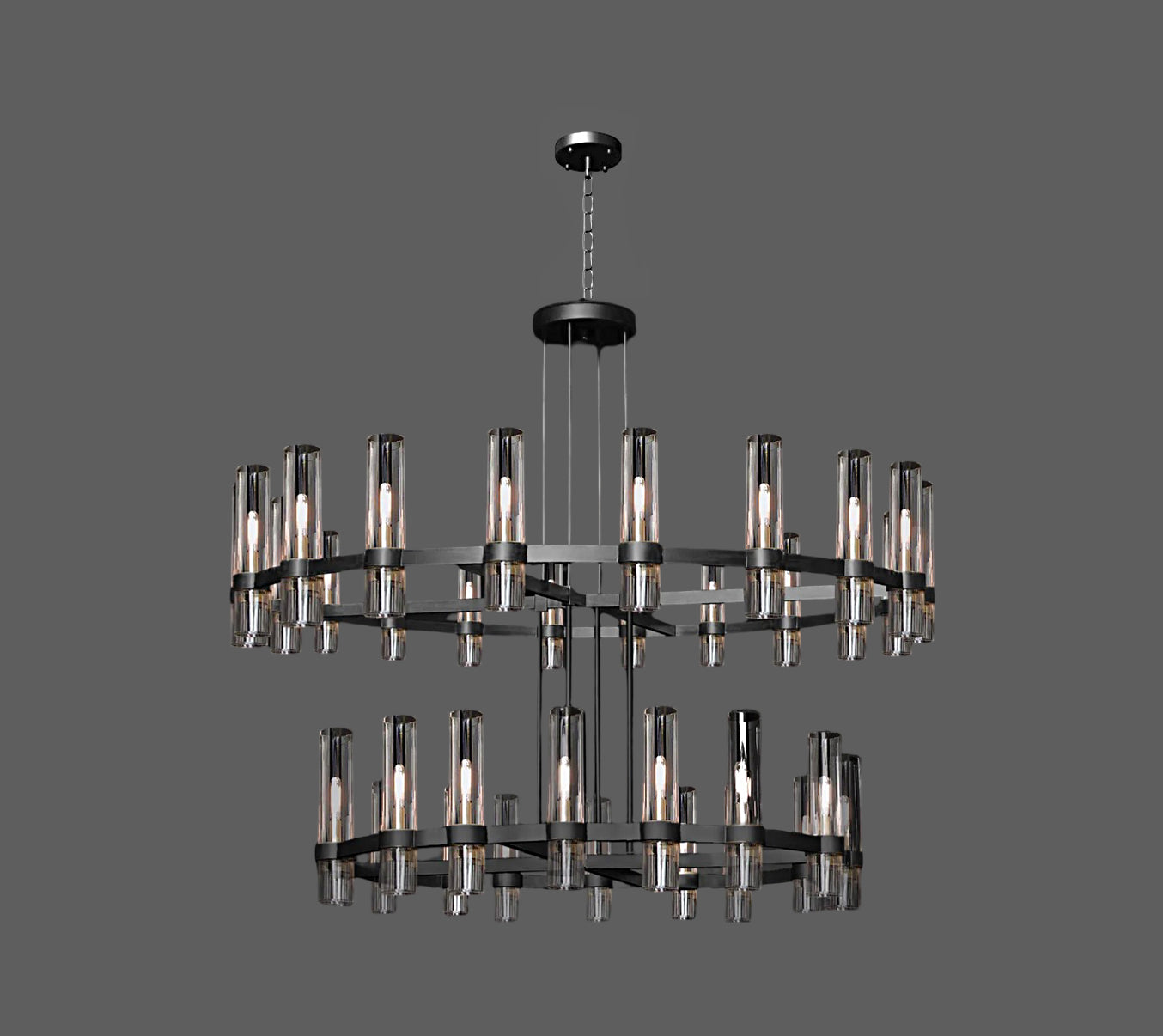 Varella Round Chandelier 60" Vintage Barn Metal Chandelier chandeliers&nbsp;Industrial Loft Rustic Lighting Great for the Living Room, Dining Room,&nbsp;Foyer and Entryway, Family Room, and more!