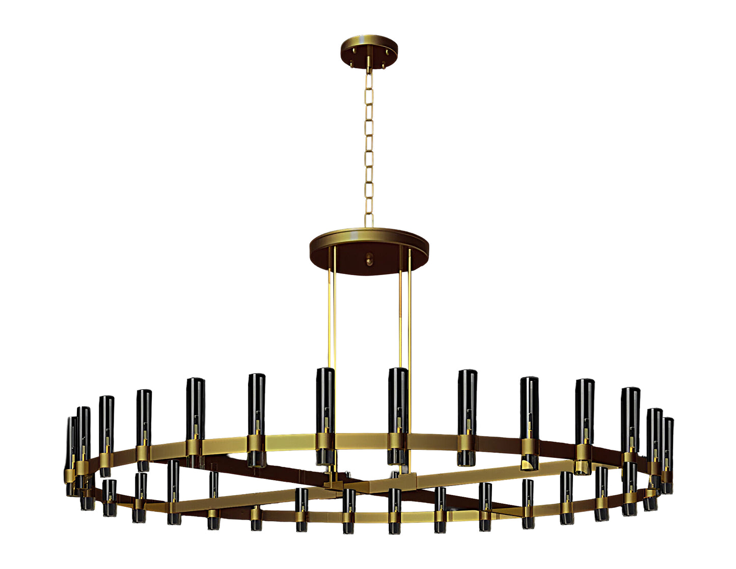 Varella Round Chandelier 72" Vintage Barn Metal Chandelier Chandeliers Industrial Loft Rustic Lighting Great for the Living Room, Dining Room, Foyer and Entryway, Family Room, and more!