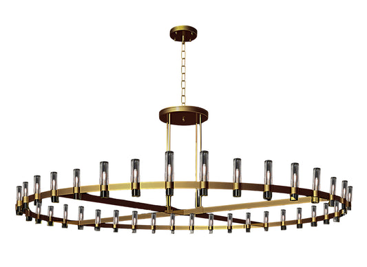 Varella Round Chandelier 120" Vintage Barn Metal Chandelier Chandeliers Industrial Loft Rustic Lighting Great for the Living Room, Dining Room, Foyer and Entryway, Family Room, and more!