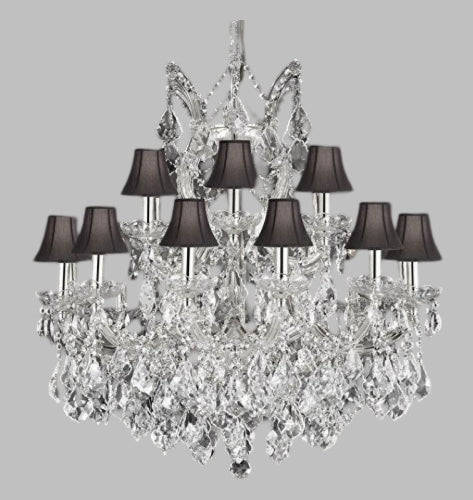 Maria Theresa Empress Crystal(Tm) Chandelier Lighting With Black Shades