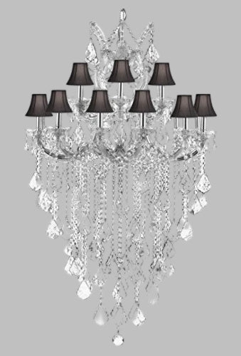 Maria Theresa Empress Crystal (Tm) Chandelier Lighting With Black Shades