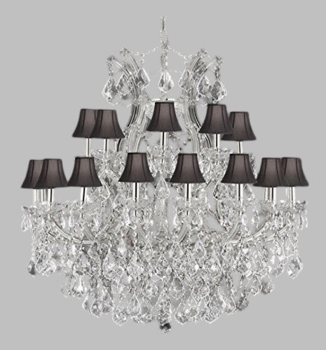 Maria Theresa Empress Crystal(Tm) Chandelier Lighting With Black Shades