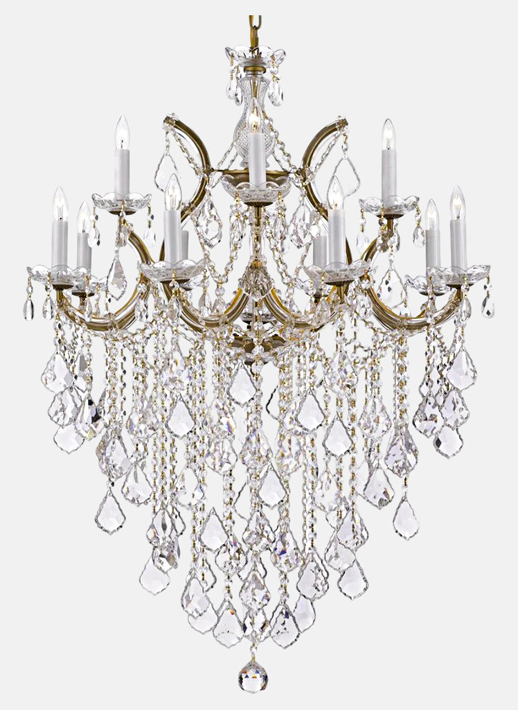 Maria Theresa Chandelier Lights Fixture Pendant Ceiling Lamp Dressed HT Good for Dining Room, Foyer, Entryway, Living Room and More!