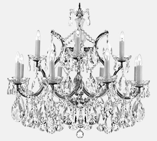 Maria Theresa Chandelier Crystal Lighting Chandeliers Lights Fixture Pendant Ceiling Lamp for Dining room, Entryway , Living room with Large, Luxe, Diamond Cut Crystals!