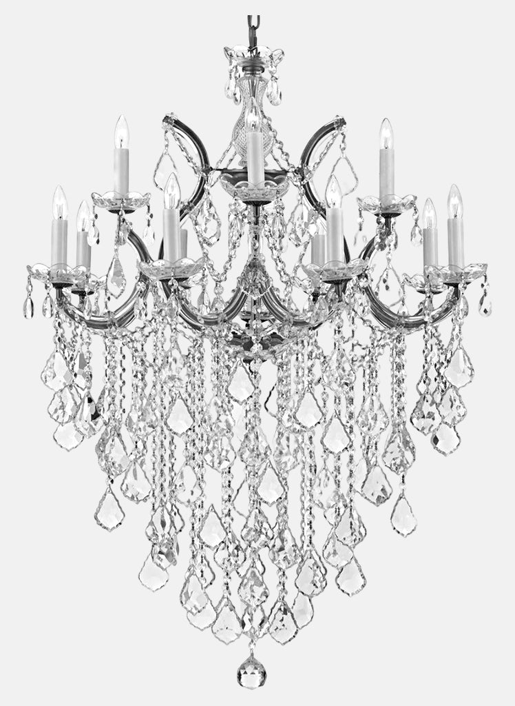 Maria Theresa Chandelier Lights Fixture Pendant Ceiling Lamp Dressed Good for Dining Room, Foyer, Entryway, Living Room and More!