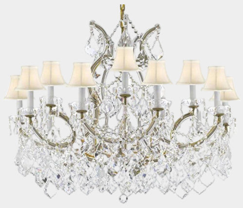 Maria Theresa Chandelier Crystal Lighting Chandeliers Lights Fixture Pendant Ceiling Lamp for Dining room, Entryway, Living room with Large, Luxe, Diamond Cut Crystals