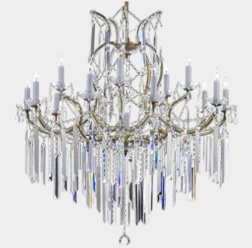 Maria Theresa Chandelier Empress Crystal (Tm) Lighting Chandeliers With Optical Quality Fringe Prisms 