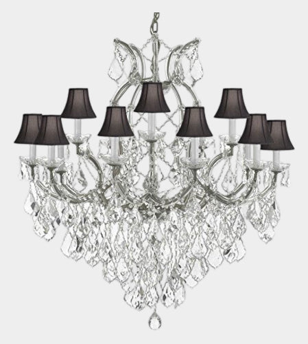 Swarovski Crystal Chandelier Maria Theresa Empress Crystal (Tm) Chandelier Lighting With Black Shades