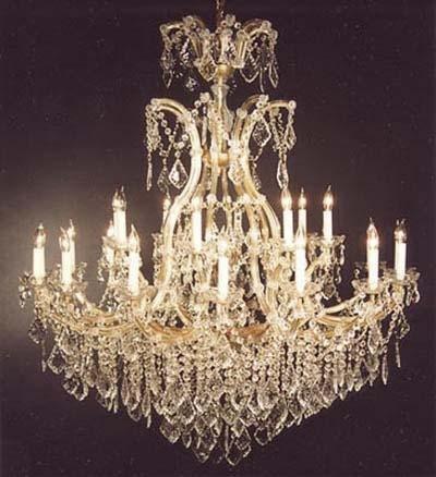 Grand Foyer / Entryway Maria Theresa Empress Crystal (TM) Chandelier Lighting - Height 52 inches, Width 46 inches