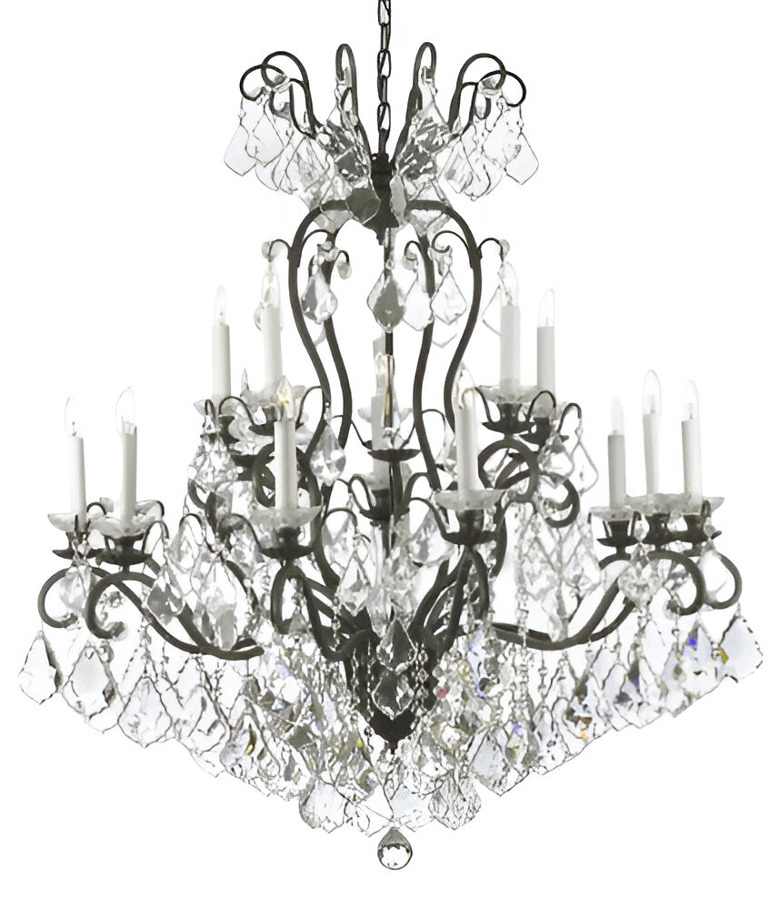 Rod iron and crystal chandeliers chandelier large with crystals wrought